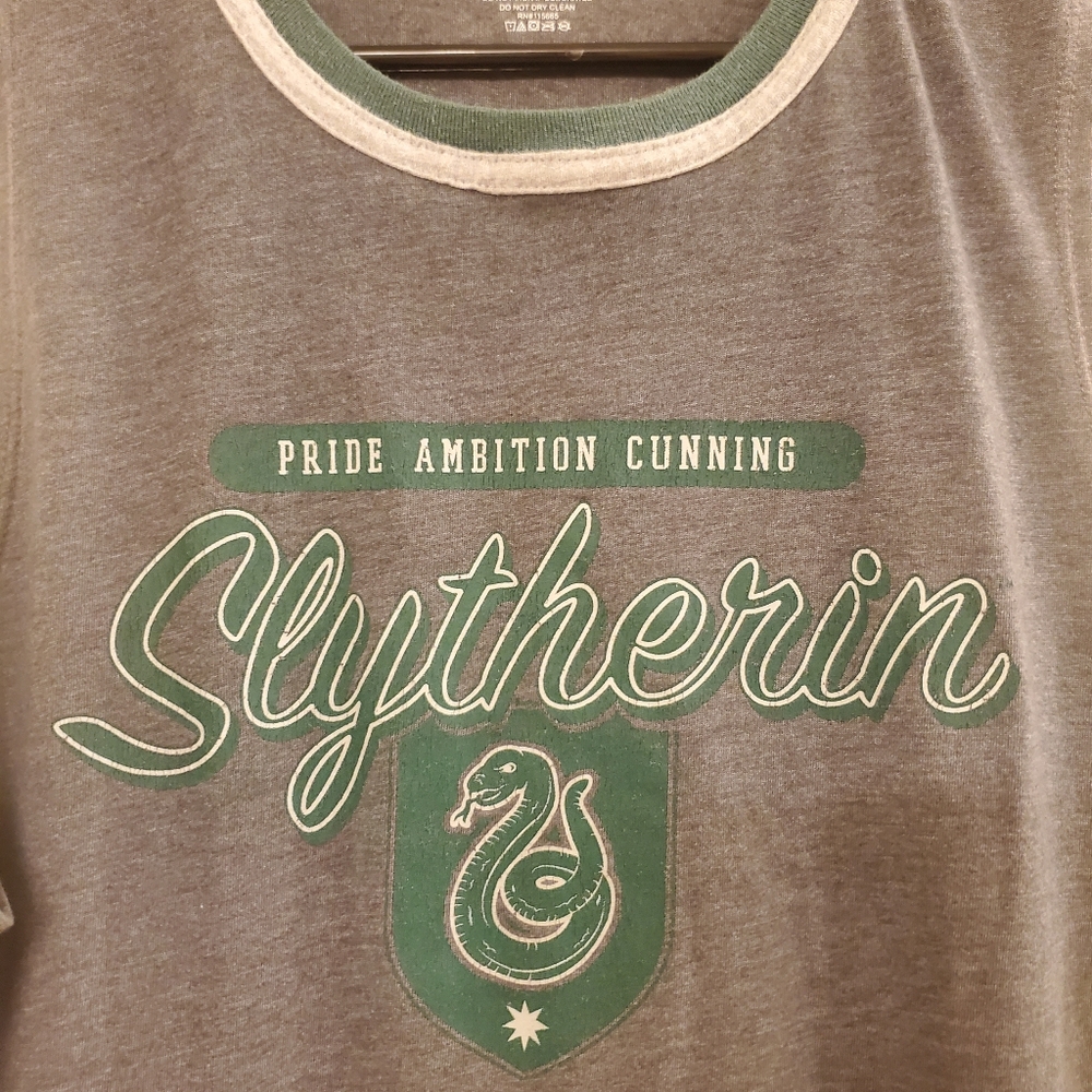 Slytherin Gray and Green Men's Shirt